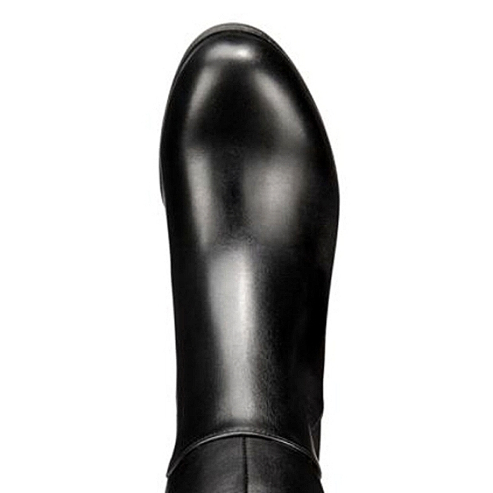 New w/o Box Giani Bernini Adonnys Genuine Leather Black Tall Zip-Up Dress Boots - Picture 5 of 10